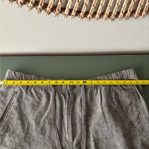 Tasso Elba Island Linen Pants XL Flat Front Drawstring Trouser Gray - Picture 11 of 15